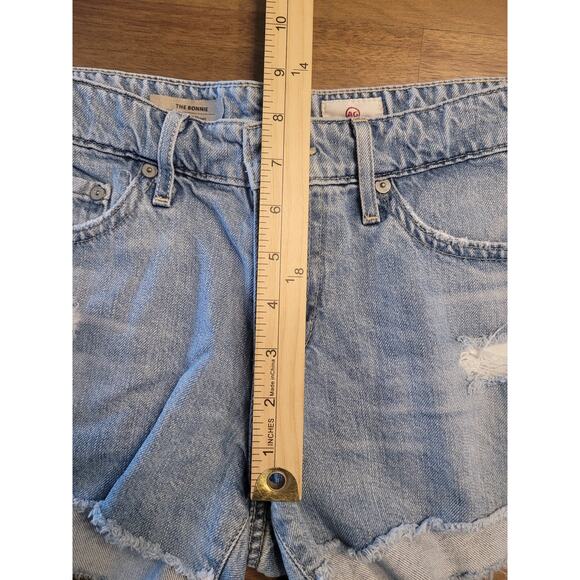 AG Adriano Goldschmied “Bonnie” Relaxed Distressed Denim Shorts Size 26 EUC - Picture 8 of 9